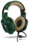 Trust Gaming Cuffie PC, PS4, PS5, PlayStation 4/5, Xbox Series X/S GXT 323C Carus con Microfono Flessibile, 3.5 mm Jack, Filo, Controllo del Volume ed Esclusione Audio del Microfono - Verde Mimetico