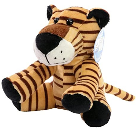 Minifeet Zootier Tiger David - Kuscheltier Plüschtier Stofftier Spielzeug - kuschelig weich - Geschenk für Baby Kinder Freunde Schulstart Einschulung | Höhe: 16 cm