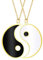 HLenyoy 2 Matching Yin Yang Bff Paare Halskette Kette Freundschaft Freundin Damen Herren Bester Freund Halskette Geschenke für Valentinstag Geburtstag (Gold)