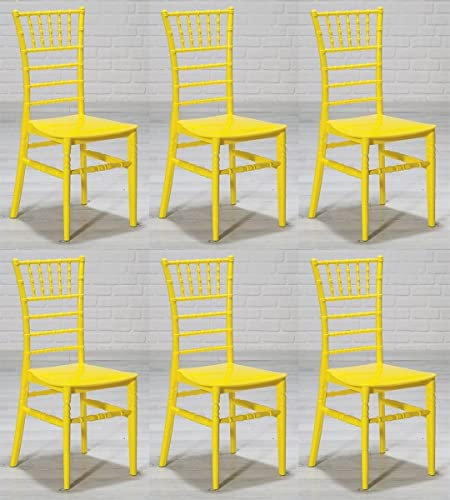 Casa Padrino Designer Acryl Stuhl Set Gelb 40 x 46 x H. 92,5 cm - Esszimmerstühle - Acryl Esszimmer Möbel