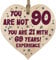 90th Birthday Gift For Women Men Wooden Heart Plaque, Light Wood Sign Keepsake, Happy Birthday Mum, Grandma, Dad, Husband, Wife, Uncle, Mum Gifts From Son, Nan, Grandad Birthday Present