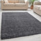 Giancasa Hochflor Teppich Wohnzimmer 140x200 cm Grau - Flauschiger Shaggy in vielen Farben für mehr Gemütlichkeit in deinem Zuhause - Ideal für Flur und Schlafzimmer