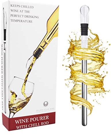 WAONIQ Wine Cooler, Wine Chiller with Stainless Steel Wine Pouer and Chill Rod, Easy to Use for Home Cooking Accessories, Bar, Party, BBQ, Wedding