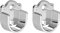 TA-VIGOR 2Pcs Wardrobe Closet Rod Bracket, U Shaped Zinc Alloy Shower Curtain Rod Pole End Supports Sockets Flange Holder Fit Rod Dia 25mm