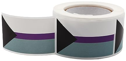 Pride Sticker Rolle 250 Sticker Stickerformat: 3x5cm (Demisexuell)