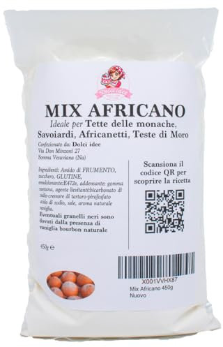 Mix Africano 450g - Preparato per Tette delle Monache, Savoiardi, Africanetti e Teste di Moro