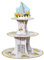 Alzata per Cupcake Cartone 3 Piani, Supporti per Cupcake Supporto per Dessert Torte per Baby Shower, Compleanni, Feste (Dinosauro)