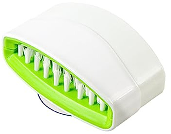 Generic Silverware Scrubber with Suction Cups Cutlery Cleaner for Inside The Sink Utensil Scrubber Kitchen Tool, Green, 11cmx6cmx4cm