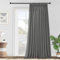 MRTREES Grey Pencil Pleat Door Curtains, Window Curtains for Bedroom and Sitting Room, 1 Panel 90x90 Inch 228x228 CM Dark Grey