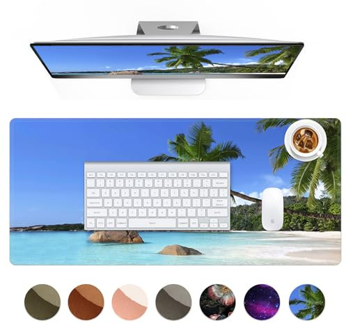 HAOCOO Mauspad, Computer-Schreibtischmatte, großes Mauspad für den Schreibtisch, XXL, Gaming-Boho-Mauspad, niedlich für den Schreibtisch mit rutschfester Unterseite, wasserdichte Laptop-Tastaturmatte