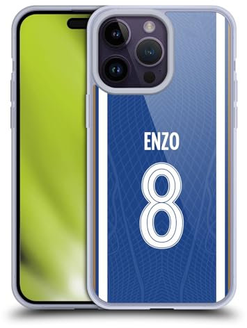 Head Case Designs Offizielle Chelsea Football Club Enzo Fernández 2023/24 Spieler Home Kit Softgelhülle Kompatibel Mit Apple iPhone 14 Pro Max Und Kompatibel Mit Magsafe Zubehör
