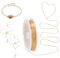 NBEADS 33m de Alambre de Cobre Chapado En Oro de 18 quilates, 0.5mm Alambre para Hacer Joyas de Calibre 24 alambre Flexible para Manualidades Alambre Suave para Abalorios para Hacer Joyas