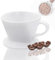 Hioph Ceramic Coffee Dripper, Pour Over Cup Coffee Drip Filter with 3 Holes, Reusable Coffee Dripper Traditional Coffee Filter Cone for Home, Cafe, Restaurants (White)