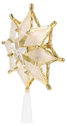 CRILSTYLEO Plastic Tree Star Decor Stitch Christmas Tree Topper LED Lights Christmas Tree Christmas Treetop Star