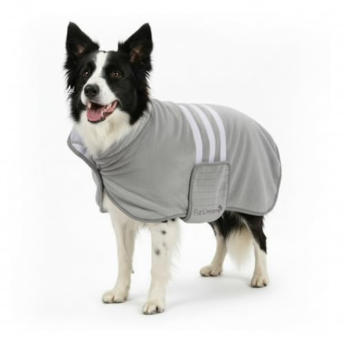 FurDreams Dog Drying Coat – Super Absorbent Microfiber Robe for Quick Results – Soft, Cozy Jacket with Secure Fit – Lightweight, Durable Towel for Home, Grooming & Travel – Size XXL