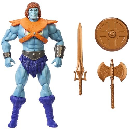 Masters of the Universe Masterverse Actionfigur, Vintage Collection Faker, ca. 18 cm großer Motu blauhäutiger Roboter He-Man Bösewicht mit Zubehör, JBP94