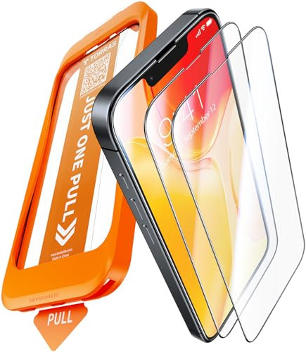 TORRAS for 2025 iPhone 16e Screen Protector 12FT Military Shatterproof, Full Screen Tempered Glass, 9H Anti-Scratch, No Bubbles No Dust, Longest Durable Screen Protector for 2025 iPhone SE 4 2 Pack