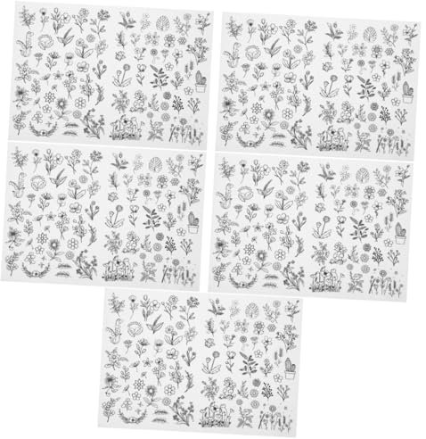 Lurrose 5 Blätter Wasserlösliche Stickerei Patch Wickler Ripper Auto Weißes Stickgarn Stickmaschine Bausatz Nadel Stoff Mannschaft Nähen Schaum Polsterung Werkzeug Wasserlösliches Papier