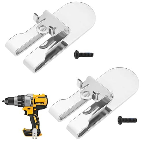 SHYSBV 2 Pcs Impact Driver Belt Hook for Dewalt,Driver Belt Clip Hooks,Electric Drill Belt Clip Replacement Hooks Clips Tools with Screws,Compatible with DCF620D2-AR DCF620B DCF630E1 20V MAX XR
