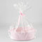 Präsentkorb leer rosa, Geschenkkorb klein aus Baumwollseil, geflochtener Korb für Geschenke Baby, Osternest Korb Aufbewahrungskorb, Spielzeugkorb, Wird mit Geschenktüte und rosa Schleife geliefert