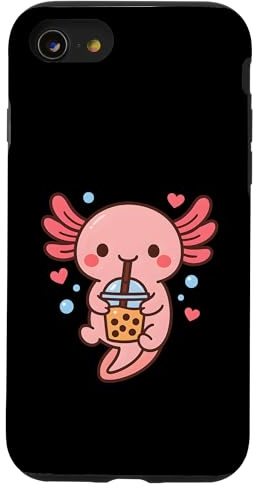 Cute Axolotl Boba Tea Bubble Tea Kawaii Kids Case for iPhone SE (2020) / 7 / 8