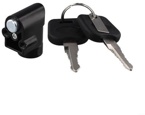 Electric Bike Battery Case Lock, Metal Power Lock Security System for Battery Case 11mm 20mm Compatible with for 1 2 Series E-Bike Battery Pack Silver Black(11mm)