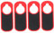 Gatuida Lot De 4 Mini-Tableaux Noirs À Suspendre Pour Porte De Chambre Panneau À Message Vierge Pendentif De Porte En Bois Rouge