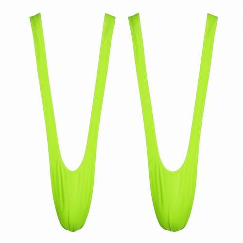 Topshop24you Mankini 2er Set Einteiler Stretch Einheitsgröße grün Kostüm | Material: Elastan | Für Erwachsene | JGA, Karneval, Festival, Strand & Verkleidungsparty