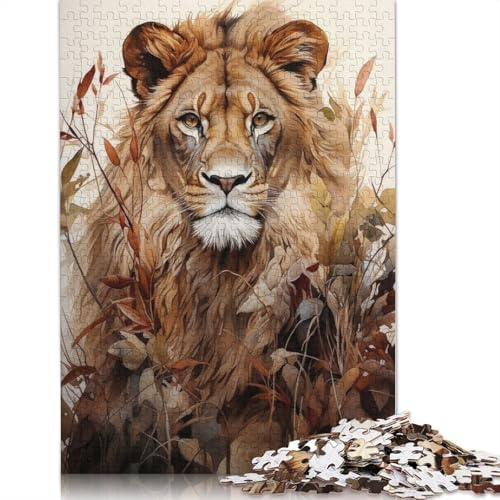 Puzzle „Der goldene König der Löwen“, 500 Teile, für Erwachsene, Puzzles für Teenager, Geschenke, lustige Puzzles, 500 Teile (52 x 38 cm)