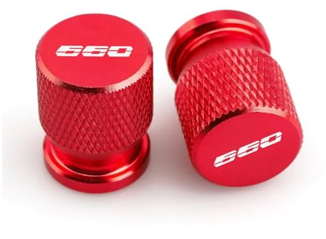 Motorrad CNC Ventil Kern Abdeckung Für Triumph Trident 660 Trident660 Radreifen-Ventilkappen, Ventilkappen, Ventilschaftstopfen, Motorradzubehör(Red)