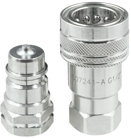STI accoppiatore idraulico 1/2” G BSP Attacco Innesto Rapido Sgancio Rapido acciaio zincato al carbonio ISO7241-A