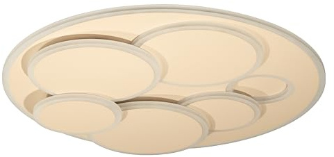 Fischer & Honsel Dots Deckenleuchte, Gästezimmer, 50cm, Sandfarben, Metall, Modern, LED 45W, Innenbereich, Dimmbar mit Fernbedienung