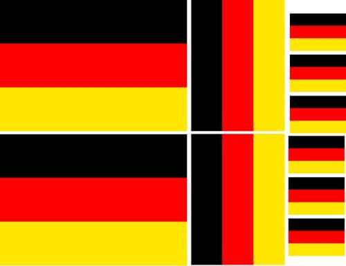 Deutschland Fahne Sticker Set – 10 robuste Flaggen Aufkleber für WM, EM, Sportevents und Fans – wetterfest & UV-beständig für Fahrzeuge und Zubehör (Miitel)