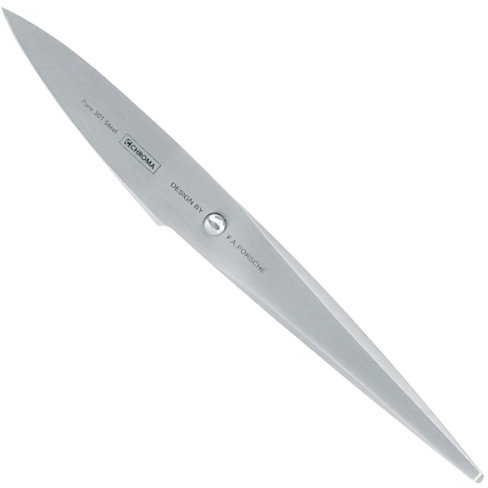 Chroma Messer Type 301, P-09, Schälmesser mit 7,7 cm Klinge, Design by F.A. Porsche, Extra scharfes Gemüsemesser, Obstmesser mit ergonomischem Griff