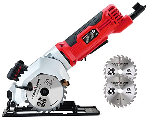 PowerSmart PS4005 4Amp 3500RPM Mini Circular Saw with Laser Guide