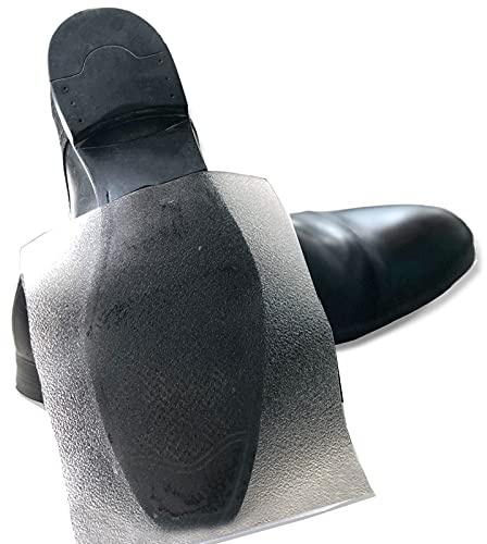 Kristallklare, selbstklebende Pads Sohlenschutz, Schuhunterseite, rutschfest, abnehmbare Schuhsohle, Schutz für Louboutin, Jimmy Choo, Herrenschuhe, rutschfeste Textur, groß, 4 Stück, Large