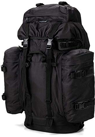Commando Industries Army Mountain Rucksack Trekking Outdoor 100 Liter (Schwarz)