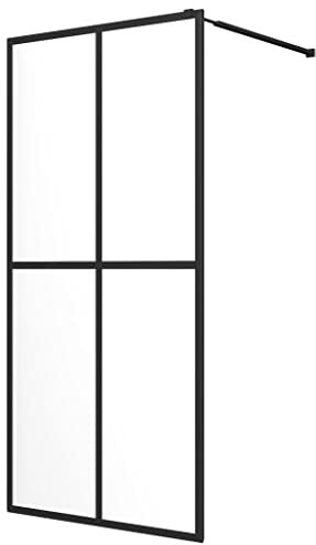 vidaXL Duschwand für Walk-in Dusche Duschabtrennung Hartglas Duschkabine Duschtrennwand für Begehbare Duschen Klares Sicherheitsglas 118x190cm