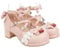 Platform Heels Women Block Chunky Heel Pumps Platform Round Toe Shoes White Pumps