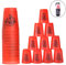 Quick Stacks Cups 12er Pack Sport-Stapelbecher Speed-Trainingsspiel Challenge Competition Party-Spielzeug mit Tragetasche (rot)