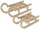 Spetebo Holzschlitten 2er Set - 37/27 cm - Deko Holz Schlitten Weihnachtsdekoration Tischdekoration