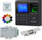 FTSTech Kit Sistema di Controllo Accessi RFID per Impronte Digitali con Tastiera di Accesso Password Scheda,Serratura Elettrica NC,10 Chiavi