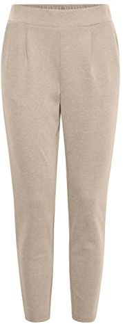 ICHI IHKATE Pique PA Damen Sweathose Sweatpants Relaxhose mit Stretch Enger Schnitt, Größe:XS, Farbe:Doeskin (151308)