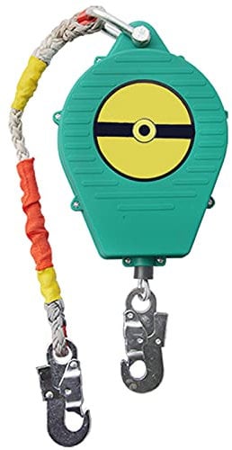 LXX Höhensicherung Auffanggerät, Absturzsicherung Gurt Einziehbar mit Selbstsichernder Haken, Fallschutz Abseilgerät für Dach und Baumhausbau, 3m/5m/7m/10m/15m/20m, Belastung: 150kg