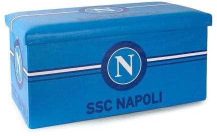 Bank SSC Napoli Offizielles Produkt 76 x 38 x 38 cm, faltbar, Kunstleder