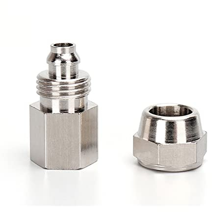 PJRYC Coper 1/8,1/4,3/8,1/2, Raccords pneumatiques Poussez dans Un raccord d'air de connecteur Rapide OD 4 6 8 10 12 14 16mm (Color : OD 6MM, Specification : 1/4)