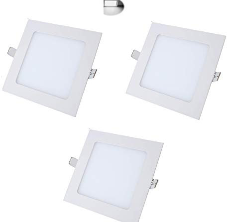 AntDau71-3 x Faretti Led da Incasso Quadrato luce bianca Naturale 4200k led integrati luci ultrasottili soffitto illuminazione interno Lampada Plafoniera da Incasso Cartongesso (25 watt (29x29cm))