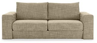 LOOKS by Wolfgang Joop Looks V-1 Designer Sofa mit Hockern, 2 Sitzer Couch, Funktionssofa, beige-braun, Sitzbreite 180 cm