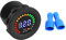 Akozon Marine Motorrad Voltmeter, 12V Digital LED-Anzeige Voltmeter Wasserdicht Batterieanzeige Volt-Gleichstrommessgerät für 12V Motorrad Auto Boot ATV UTV Wohnwagen
