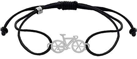CODEONE Armband für Fahrrad, Rennrad, Fahrradarmband, Armband aus 925er Sterlingsilber, für Herren, Damen, in Geschenkbox, Einheitsgröße, Platin Sterling-Silber Gelbgold